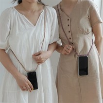 갓샵 핸드폰 목걸이 줄 스트랩 케이스 6color, 아이폰7 8 se2/블랙