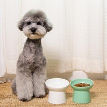 전자레인지 식기세척기 세라믹 애견 식기 개밥 강아지물 밥그릇 댕댕이용 식사용 강쥐용, 화이트