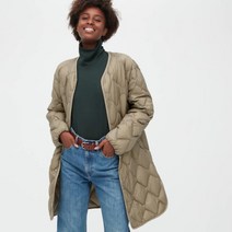 유니클로 울트라 라이트 다운 릴렉스 코트 - 카키