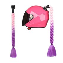 삼에스 오토바이 헬멧 장식 드레드락 B37-016, 핑크-퍼플