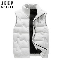지프 스피릿 패딩조끼 남성 다운조끼 겨울 베스트 조끼 민소매 다운 조끼 베스트 자켓 따뜻한 칼라 남자 패딩조끼 0078