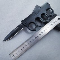 호신용너클 접이식 나이프 핑거 신변 보호 자기 방어, 60도 이하, 9cm, 120mm, 1개