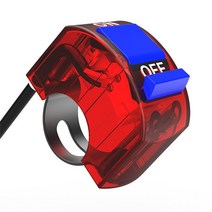 전기자전거와이어 범용 오토바이 핸들 바 플레임 아웃 스위치 버튼 모토 자전거 블랙, 02 빨간, 한개옵션1