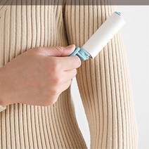 2P 휴대용 옷먼지 제거 미니 테이프 클리너 카페트 거실청소 돌돌이 애견털, 그레이
