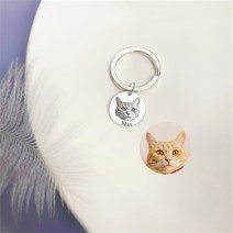강아지인화 된 애완 동물 초상화 키 체인 그림 애호가 선물 지정, 01 Silver_05 5 pendant