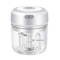 파절이기계 채써는기계 전동채칼 탕파절기 250ml 30w 다기능 전기 야채 초퍼 고기 분쇄기 식품 커터 usb 충전식 미니 전기 마늘 분쇄기, 하얀