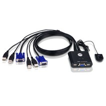 에이텐 CS22U KVM스위치 / USB RGB 2:1 / PC 키보드 마우스 공유기, 단품