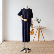 [코코세븐]헤라 주름 쭈글이 플리츠 루즈핏 여름 반팔 롱원피스