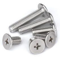M6 10개 실버 십자 저두 볼트 CM 크로스 필립스 플랫 헤드 스테인리스 스틸 서스 304 나사 볼트, M6 (10pcs), 50mm