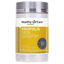 Healthy Care Australia Bee 프로폴리스 추출물 3800mg 200 캡슐 울트라 프리미엄 건강한 면역 체계 지원