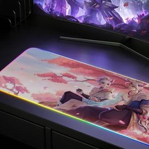 rgb 장패드 RGB 빛나는 마우스 패드 사무실 게임 홈 천막 키보드 초대형 두꺼운 멋진 노트북 사용자 정의, 18 y_02 Thickness 4MM