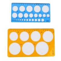 동그라미 원형 도형자 2사이즈 모형 학용품 수학, 기본