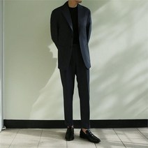 옷자락 [옷자락] 남자 슬림 스트레이트 수트핏 슬랙스