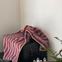 레트로 바둑판 격자 무늬 긴 스테이플 코튼 타올 부드러운 피부 친화적 인 페이스 타올 가정 및 호텔 용품에 대한 흡수 목욕 타올, 34x76cm 2개, 빨간 줄무늬