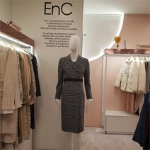 EnC SH03 H라인 체크원피스 블랙55 ENOW01341O