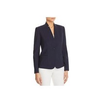Elie Tahari Womens Tori Navy Wool Blend Business Jacket Blazer 16 BHFO 9060