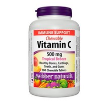 웨버네츄럴 비타민 C 츄어블 500mg 트로피칼브리즈 300츄어블, 1