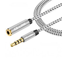 씨링크 3.5mm 형 4극 오디오 마이크 연장 케이블 이어폰 연장선 스피커, 4극연장케이블-1m