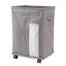 엔플라스틱 어썸 세탁 바구니 와이드형 68L, 그레이, 1개