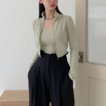 [모노치코] [(트렌드)]골지 투웨이 크롭 집업 나시 세트 [TPSET-0605]