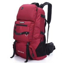 60L 캠핑 트레킹 백패킹 하이킹 멀티 대형 등산배낭, Red