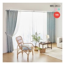 [한스데코] [커튼봉포함][대형 2세트]프리미엄 플라워 암막커튼세트+포인트커튼세트