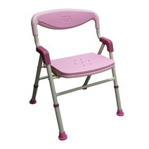가하메디칼 접이식 목욕의자 (핑크 블루) 환자용목욕의자 노인목욕의자 간병용품 샤워의자, 핑크, 1개