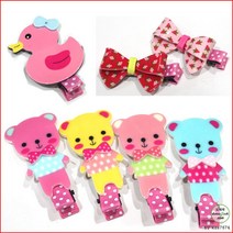 국산 신상품 곰돌이 캐릭터 집게 핀 현재 남대문 도매