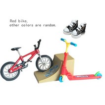 핑거보드 두 바퀴 손가락 스쿠터 데크 bmx 끝 보드 신발 미니 램프 스케이트 자전거 세트 어린이 선물, [10] DHH-7Red-Shoes