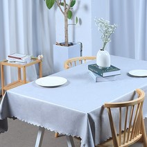 아그레가 방수 린넨 식탁보, 그레이, 6인용(140x240)