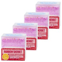 Fizz & Bubble 아로마테라피 샤워 밤 레인보우 샤베트, 4개