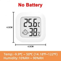mini lcd 디지털 온도계 습도계 실내 방 전자 온도 습도 측정기 센서 게이지 weather station for home, 흰색을 입력