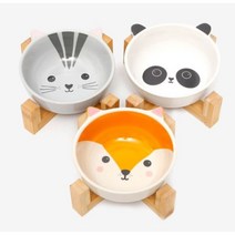 반려동물 귀여운 동물 그림 도자기 식기 밥그릇 / 강아지 애견 고양이, 팬더