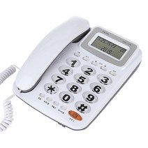 ASE-720 심플한 화이트 빅버튼 발신자표시 유선전화기, 업그레이드 GQ-300(레드)