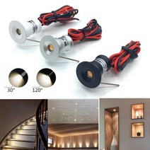 스포트라이트 미니 LED 스포트 라이트 1W IP65 Recessed Downlight 실내 12V 디 밍이 가능한 천장 조명 쇼, 03 Black shell 120D, 01 Warm white
