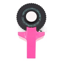 Motex E101 라벨 프린터 세트 미니 레이블 메이커 9mm 컬러 리본 테이프 수동 3D 효과 엠보싱 타자기, 분홍색