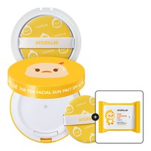 [아토팜] 톡톡 페이셜 선팩트 15g + 리필 (SPF43 PA+++) [GIFT] 클렌징패드 30매