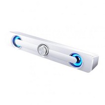 사운드 바 블루투스 5.0 스피커 유선 컴퓨터 스테레오 서브 우퍼 노트북 PC 극장 TV Aux 3.5mm, 01 White Bluetooth