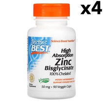 닥터스베스트 하이 앱솔션 징크 비스글리시네이트 50mg 90정 4팩 High, 1개, 기본