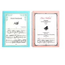 미소로 음악 스프링노트 55매 2p, 하늘. 핑크, 3세트