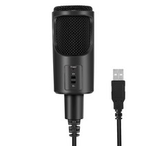 첼라 시티 USB 콘덴서 마이크 라이브 스트리밍 PC 게임 유선 전문 녹음 장비 데스크탑, 03 USB-Black