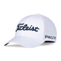 타이틀리스트(Titleist) 남성 골프 모자 투어 스포츠 메쉬 캡 HJ2TSMLXL WTBK, 화이트 네이비