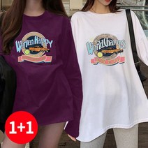 주디앤 여성 세계 차 긴팔티셔츠 2P