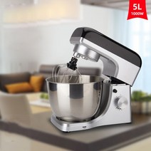 키친에이드반죽기 휘핑기계 빵 반죽기 스파 믹서1000W 5L 스테인레스 스틸 단계의 속도 조절 가능한 스탠드, 02 Silver_04 AU, 04 AU