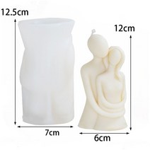 석고몰드 대형 3D 로맨틱 커플 초상화 연인 실리콘 양초 금형 조각 예술 아로마 테라피 석고 홈 인테리어 결혼 선물, [01] Q047