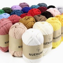 누에르고치 패브릭얀 (29색) NUERGOCHI fabric yarn 져지 원단으로 털날림이 없고 부드러운 감촉으로 피부가 예민하신 분에게도 안전 뜨개질 대바늘 코바늘, 22.모카 브라운, 1개