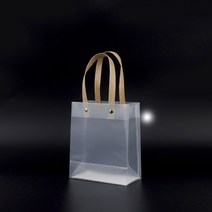 심플 디자인 PP 반투명 손잡이 비닐 쇼핑백 1개