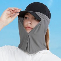 메쉬 썬가드 모자 햇빛 가리개 자외선 차단 그늘 부착 쿨링 캡 선 썬 가드, 다크그레이