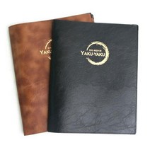 통가죽 a4 바인더 메뉴판 카페 레스토랑 식당 메뉴케이스, 통가죽 브라운웨스턴 메뉴판, 10p(5장)