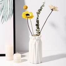 꽃병 생화 조화 화병 꽃병 수경 장식 병 가정용 침실 거실 데스크탑 방꾸미기 데코 소품, 05 D-WHITE